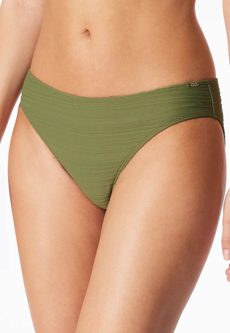 Bikinislip Oliv gestreift - Aqua