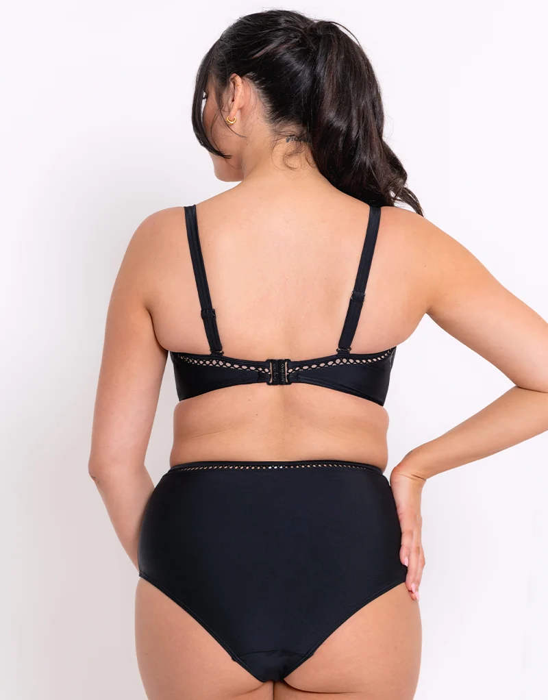 Curvy Kate First Class Bandeau Strapless Multiway Bikini Top Black