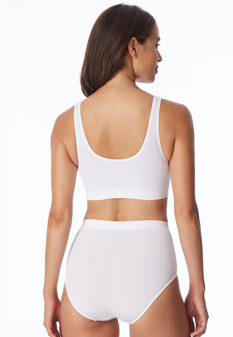 Bustier Seamless mit herausnehmbaren Pads Weiss - Classic Seamless