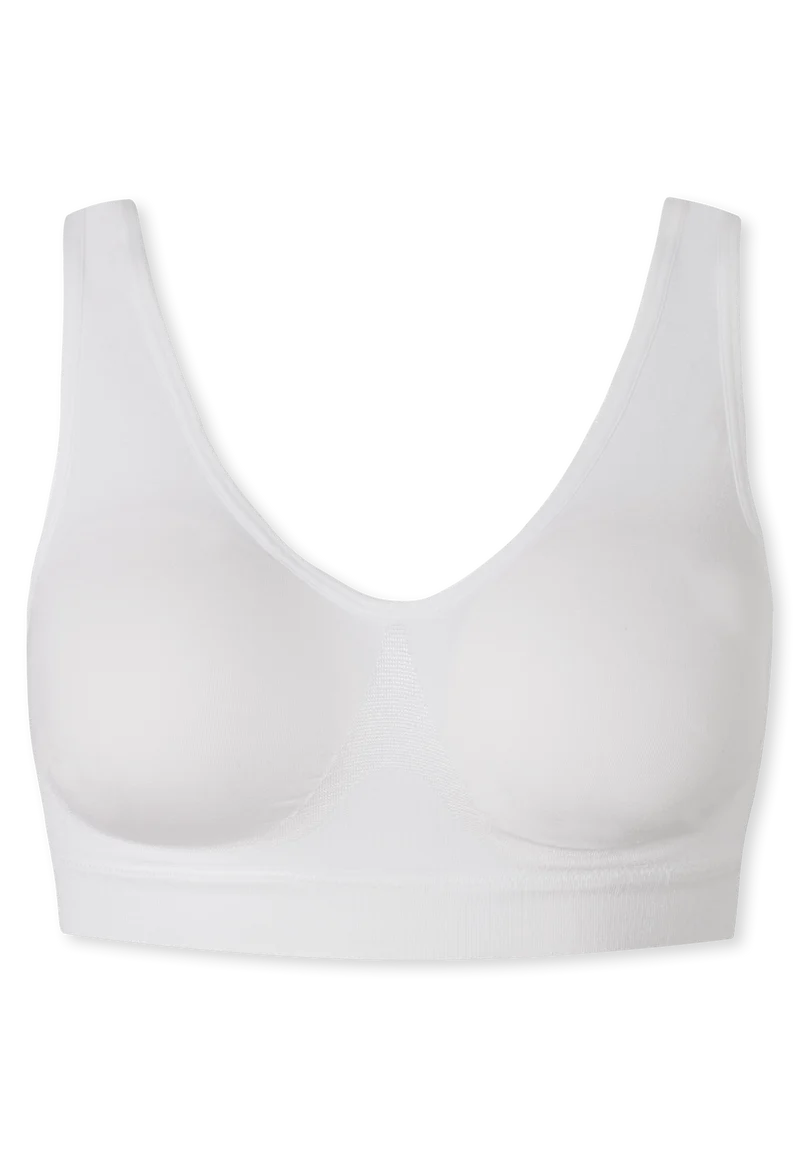 Bustier Seamless mit herausnehmbaren Pads Weiss - Classic Seamless