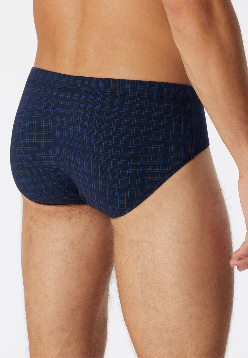 Slip Dunkelblau kariert - Cotton Casuals