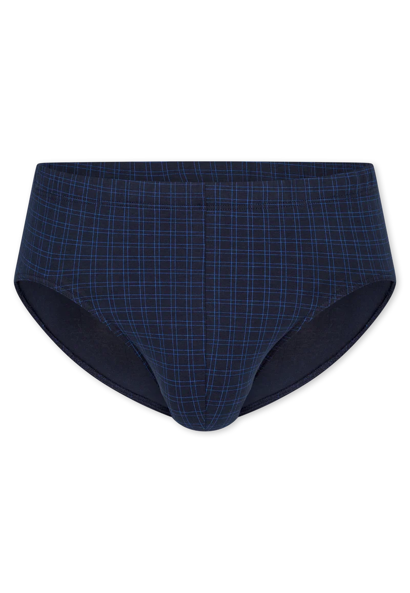 Slip Dunkelblau kariert - Cotton Casuals