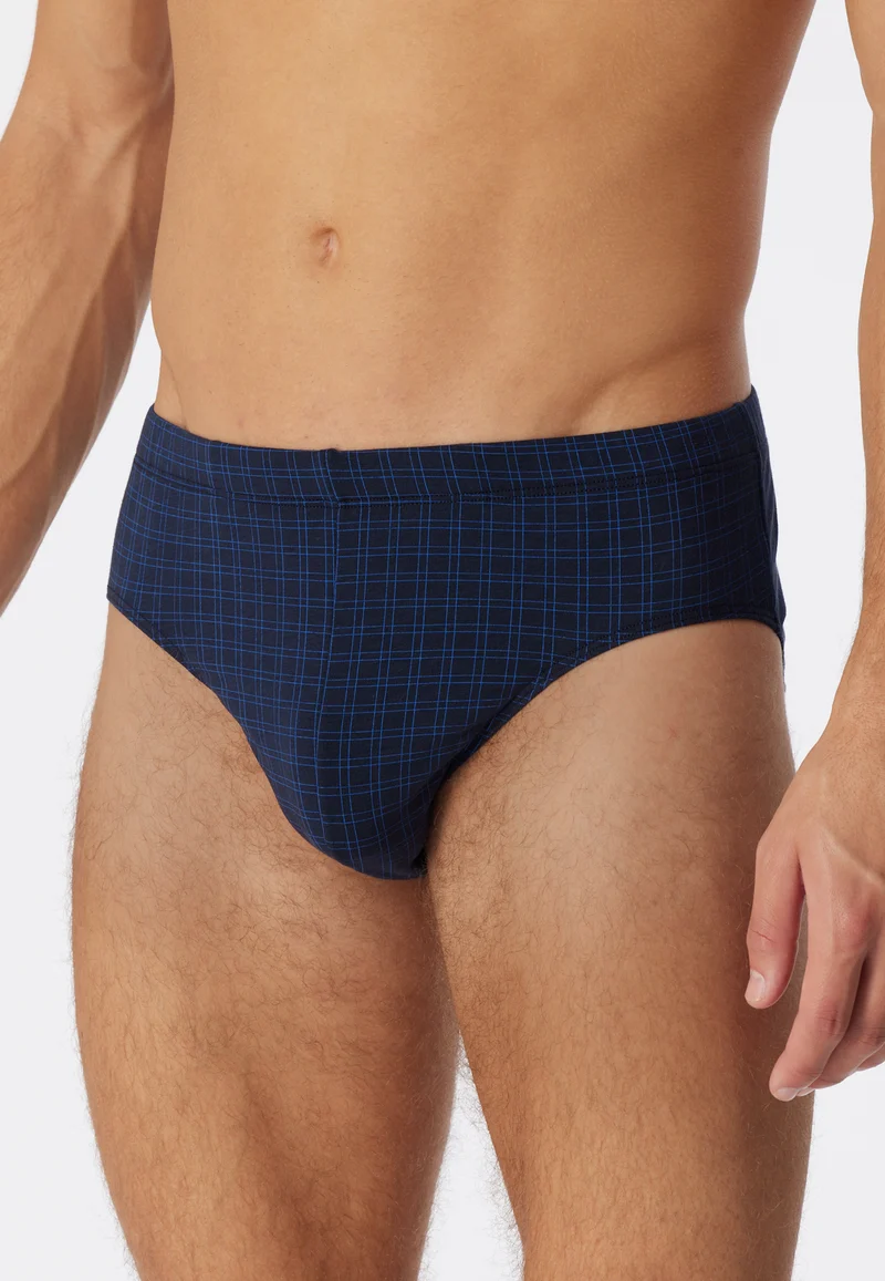 Slip Dunkelblau kariert - Cotton Casuals