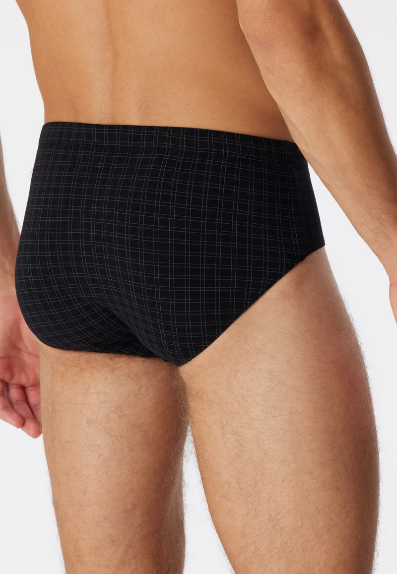 Slip Schwarz kariert - Cotton Casuals