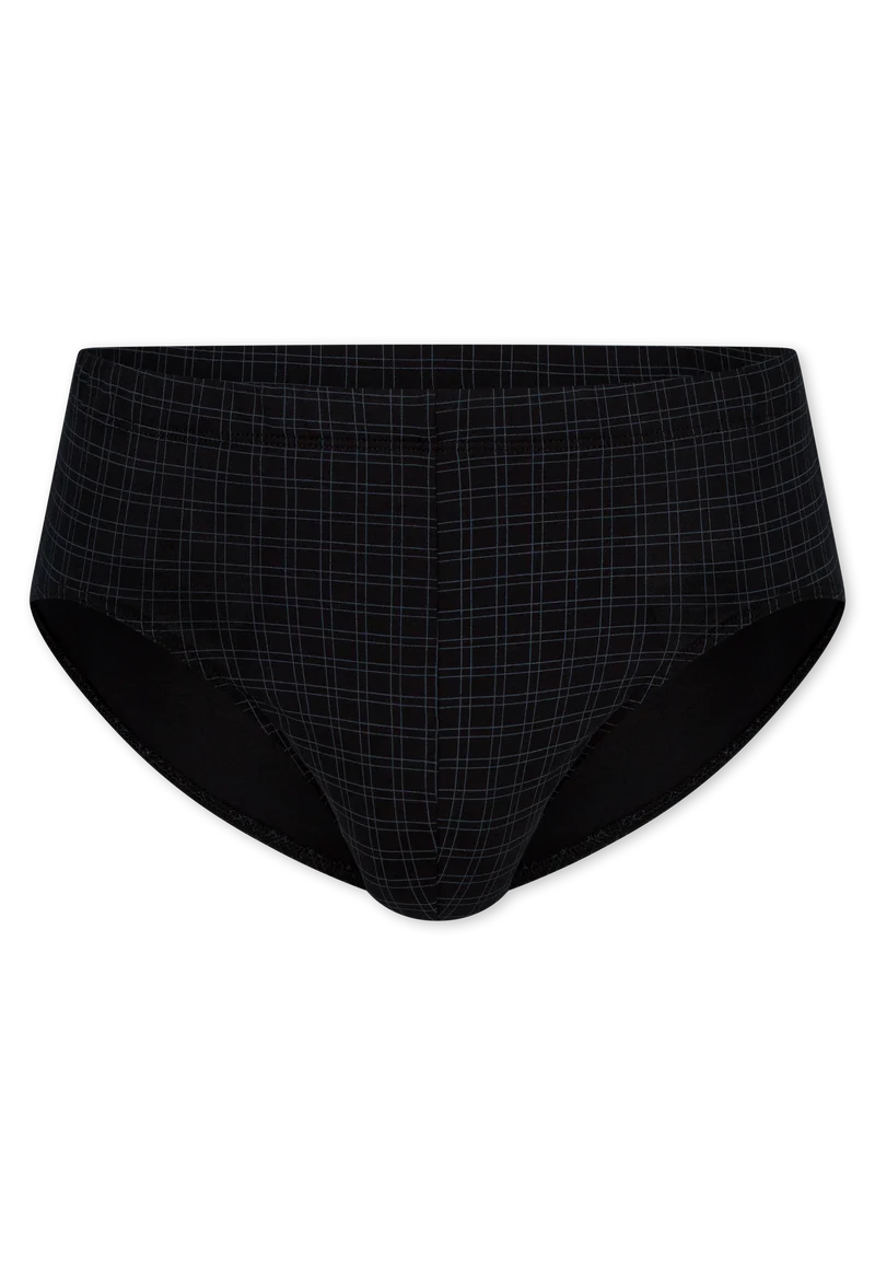 Slip Schwarz kariert - Cotton Casuals