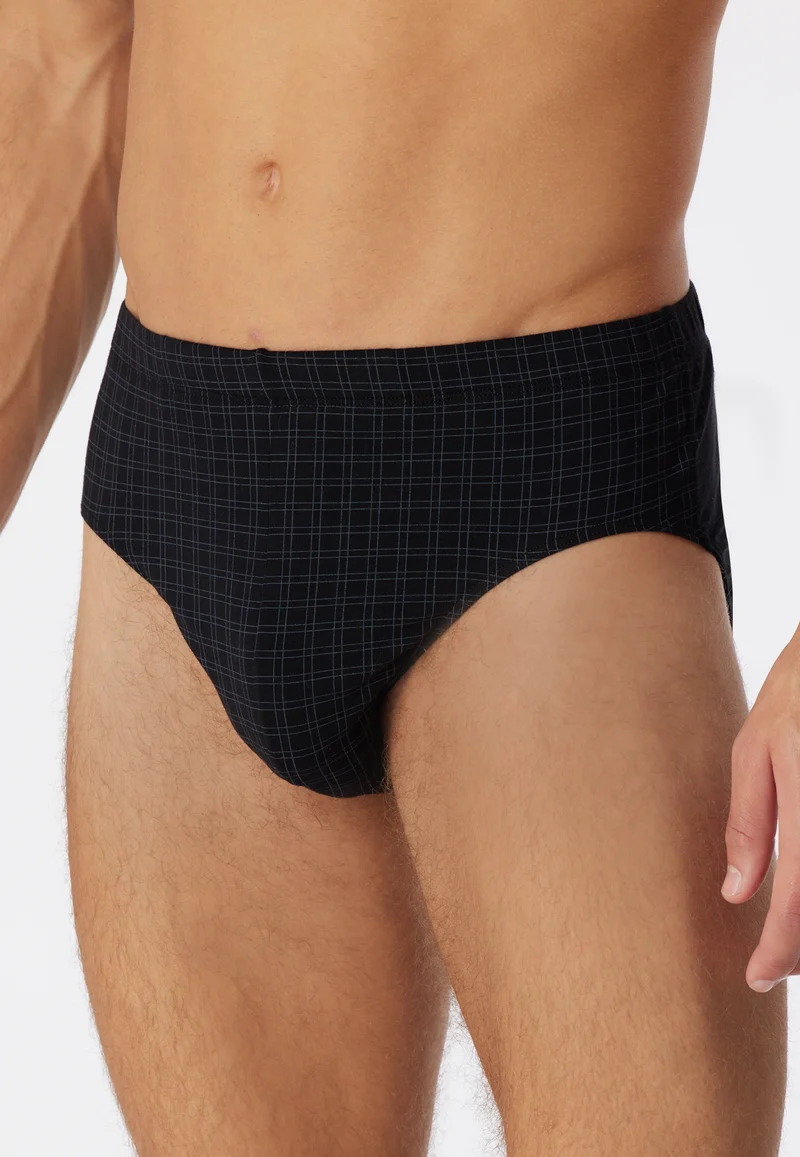 Slip Schwarz kariert - Cotton Casuals