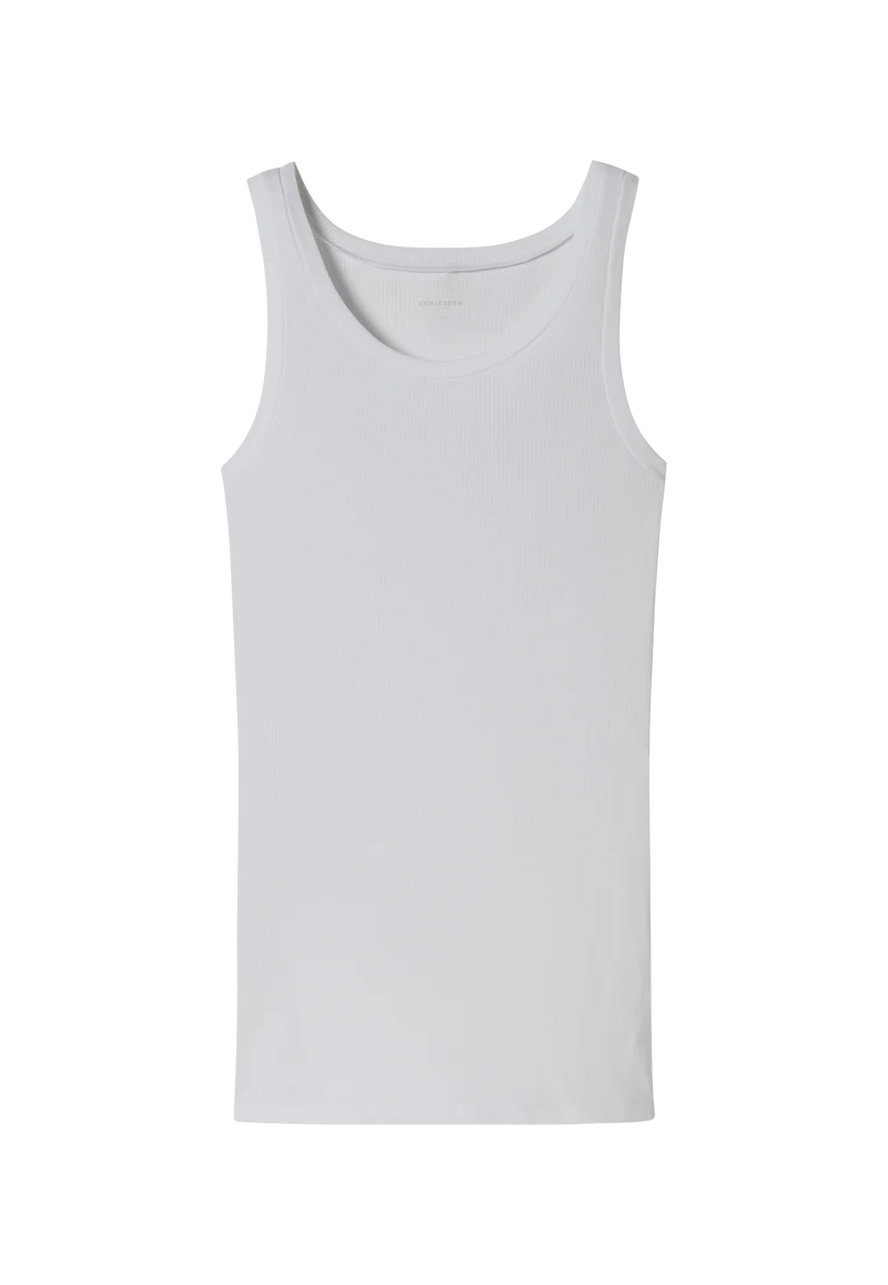 Tank Top Doppelripp Weiss - Pure Rib