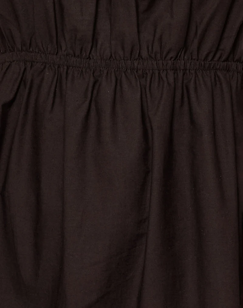 Haruko Midi Dress in Bitter Chocolate