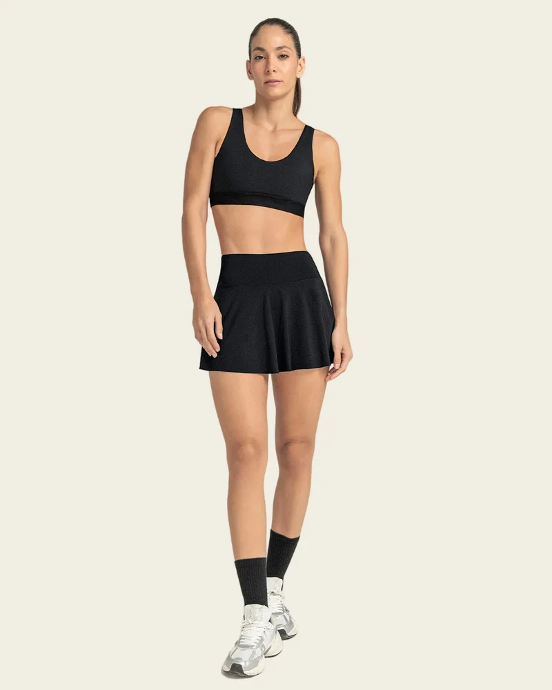 Haut de sport à dos athlétique avec détails en tulle