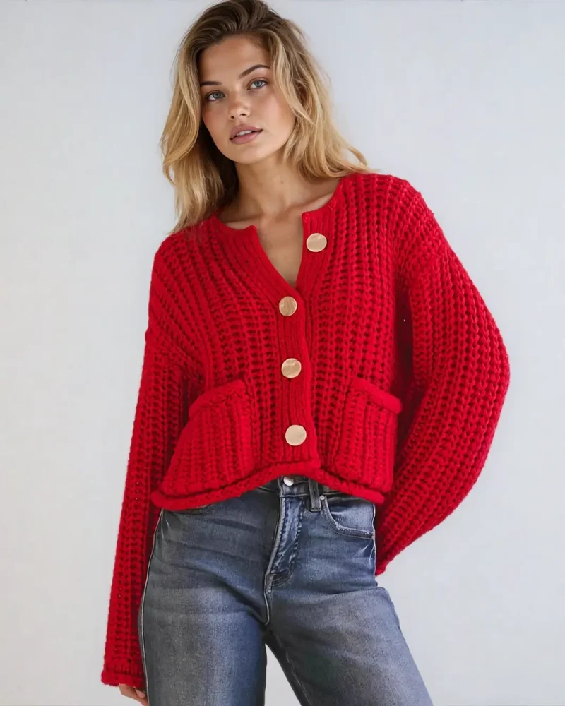Gilet En Maille Col Rond - Annabelle