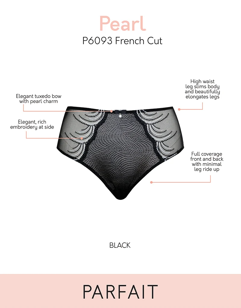 Parfait Pearl French Cut Brief Black