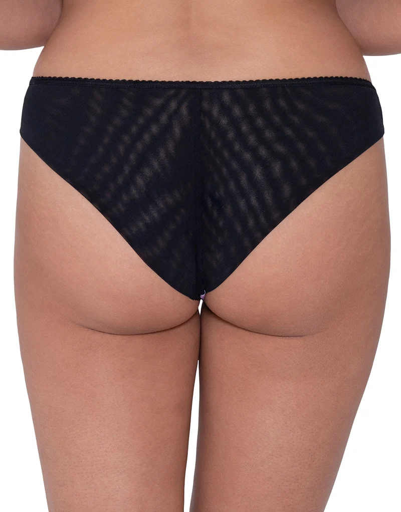 Curvy Kate Moody Bloom Brazilian Brief Black Print
