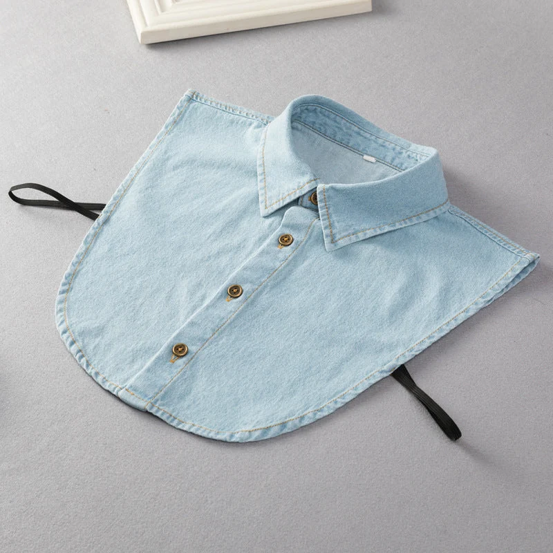 Col De Chemise Amovible - Denim