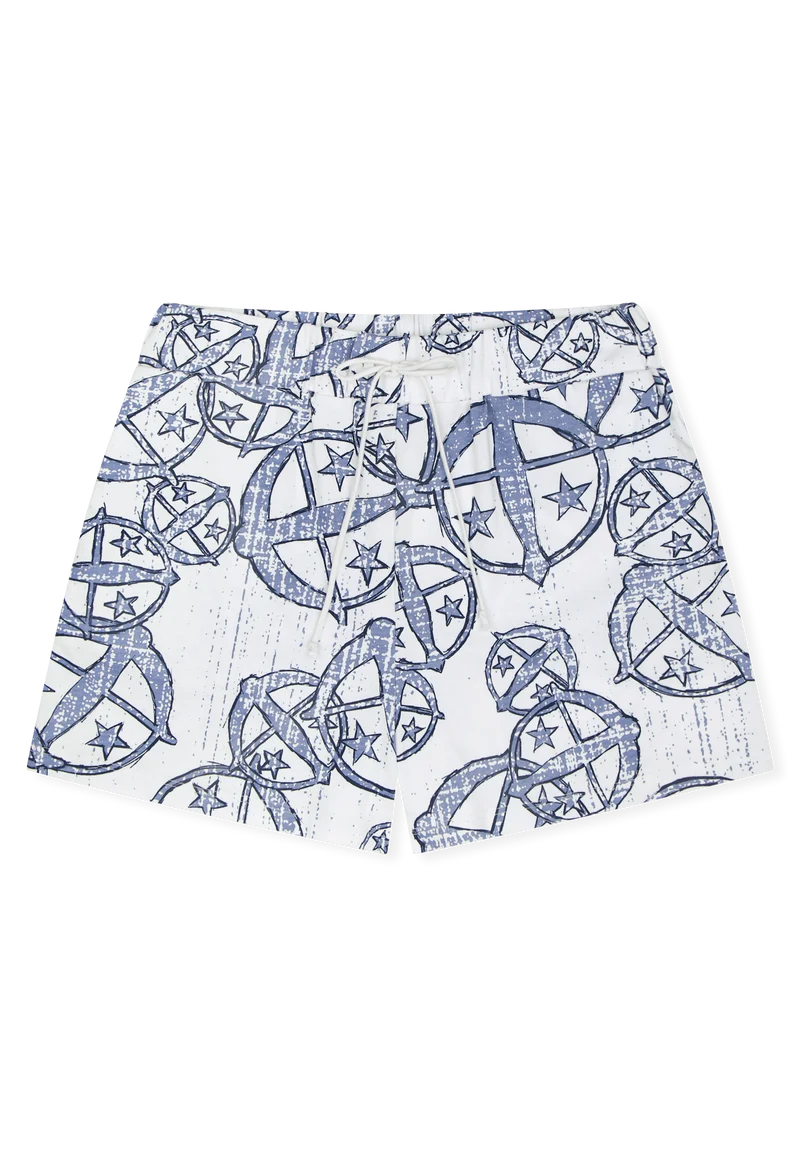 Shorts Weiss/Blau gemustert - SCHIESSER 150 Years