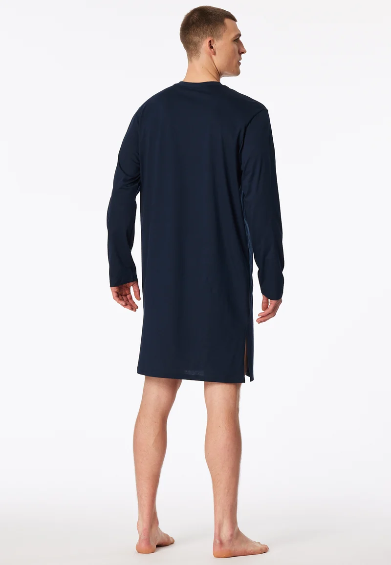 Nachthemd langarm Blau - Comfort Nightwear