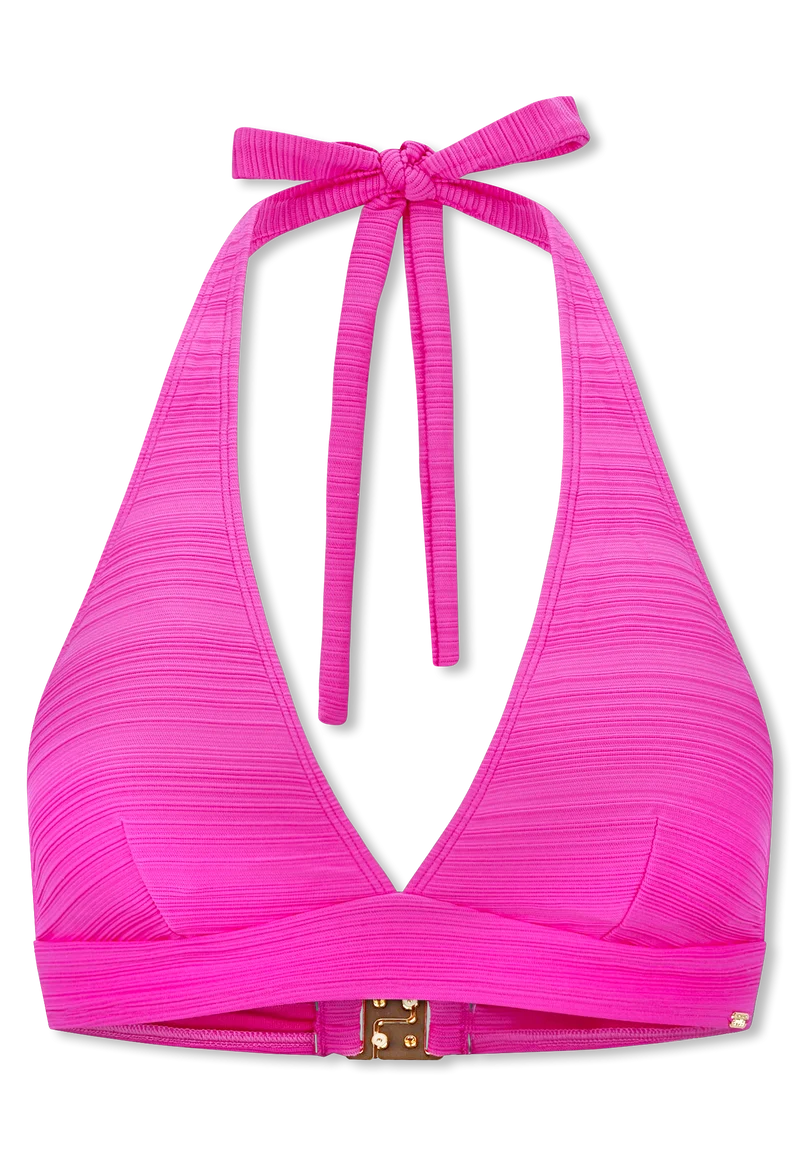 Bikini-Top Pink gestreift - Aqua