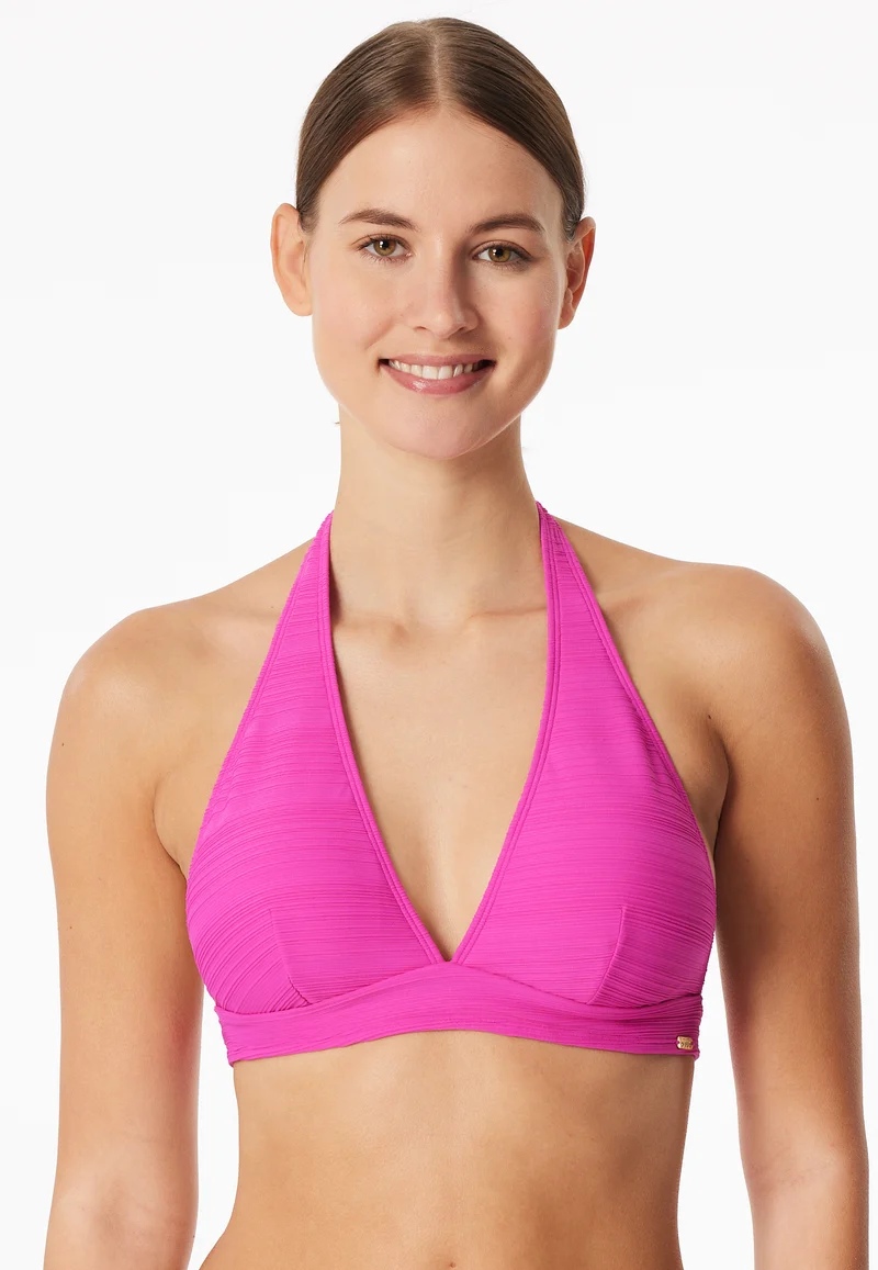 Bikini-Top Pink gestreift - Aqua