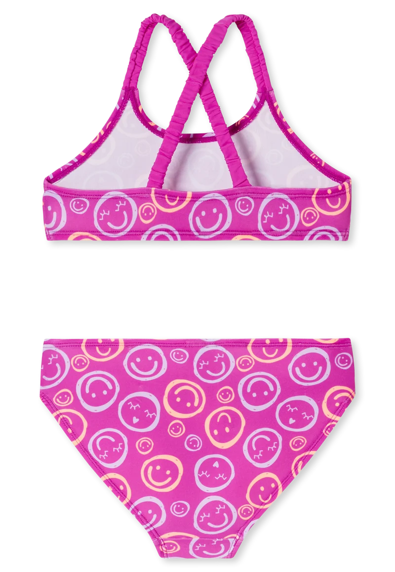 Bikini Pink gemustert - Aqua