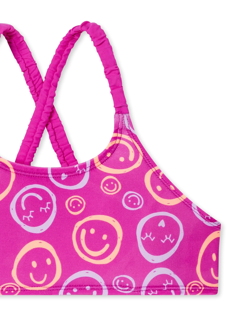 Bikini Pink gemustert - Aqua