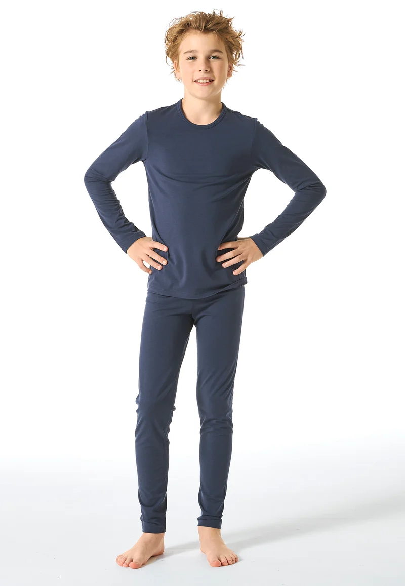 Unterhose lang Blau - Thermo
