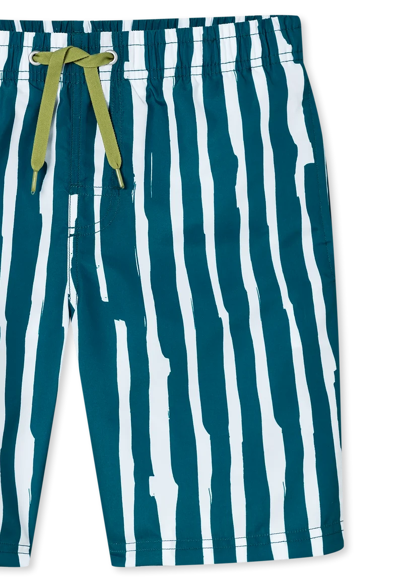 Badeshorts blau/Weiss gemustert - Aqua