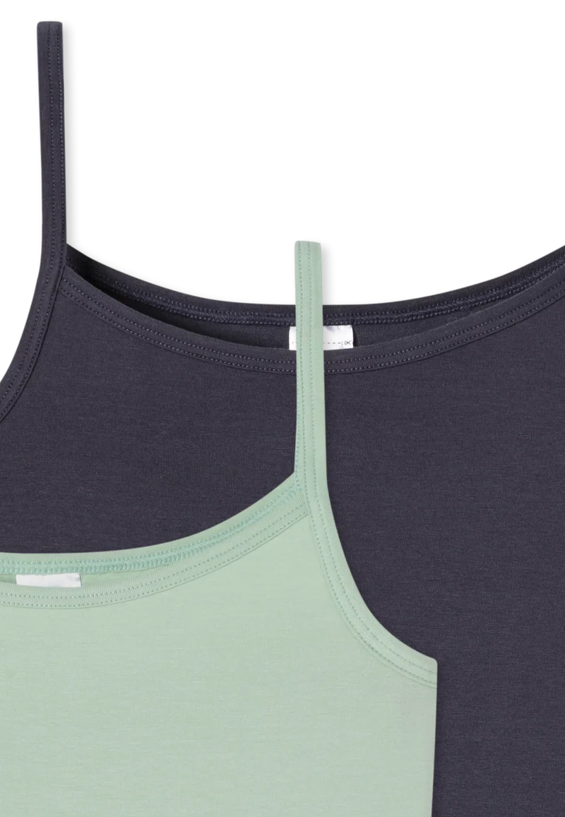 Unterhemd 2er-Pack Schwarz/Mint - 95/5
