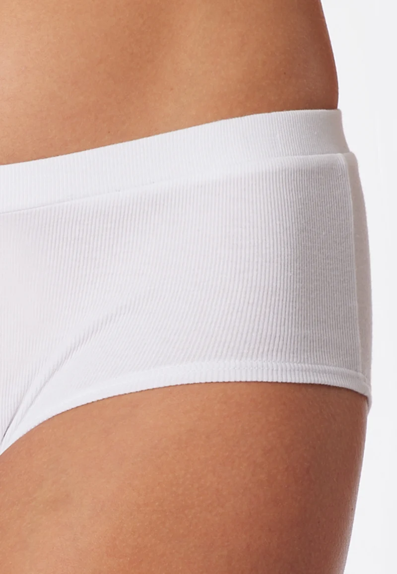 Panty Doppelripp Weiss - Pure Rib