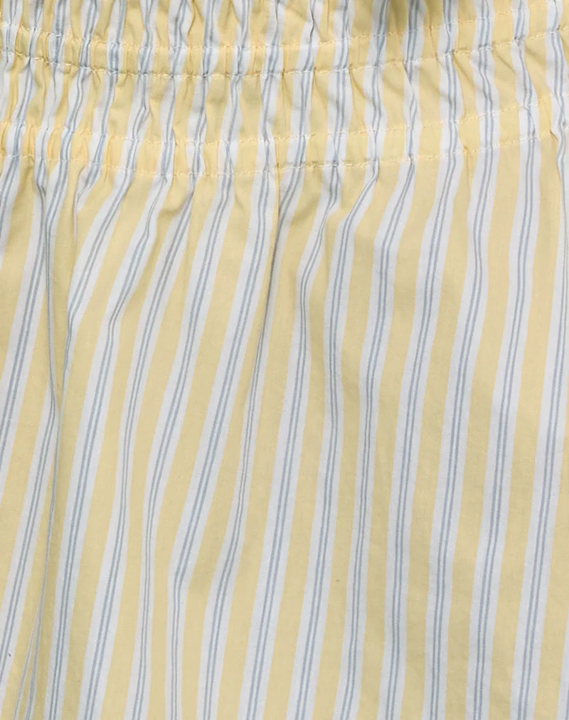 Minijupe Nelesi, jaune à rayures Candy