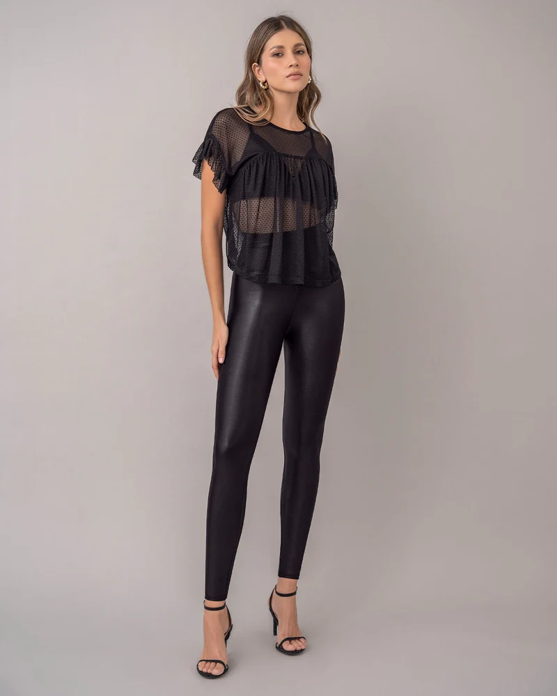 Legging sculptant effet cuir
