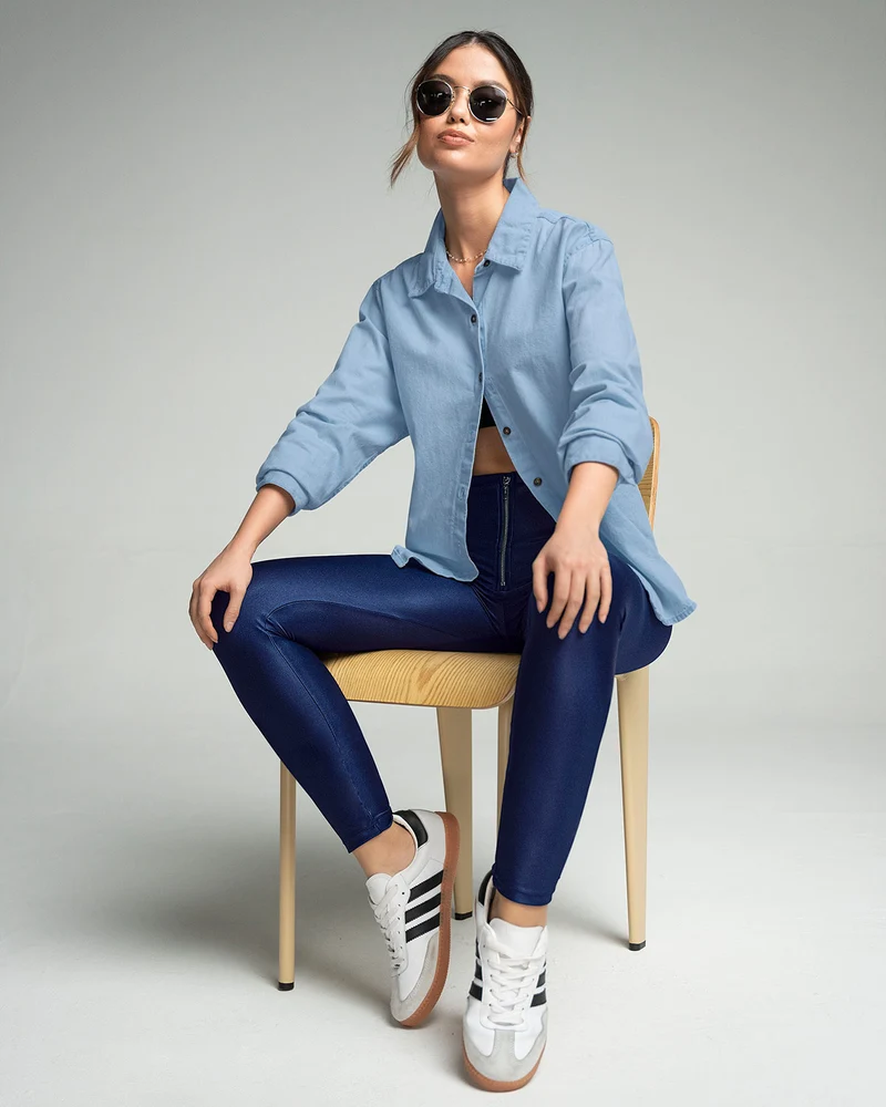 Legging sculptant effet cuir