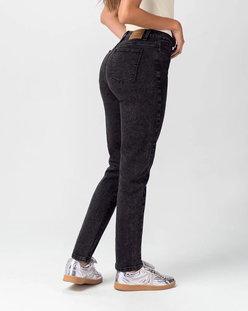 Jean mom taille haute