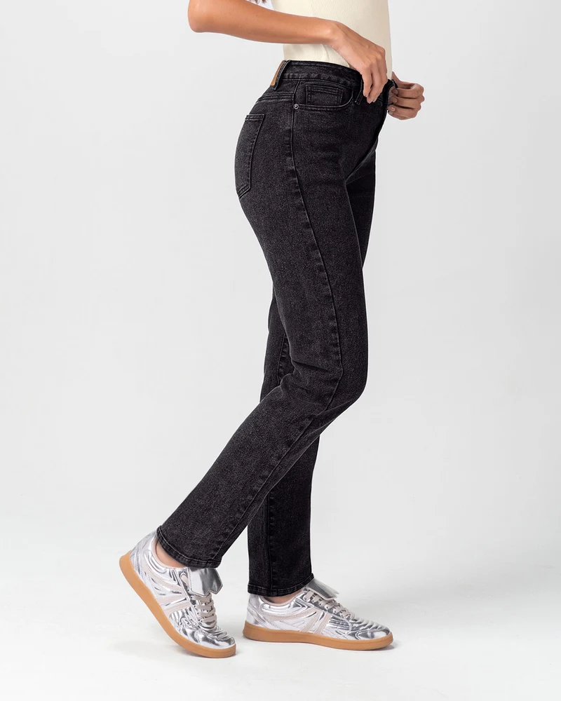 Jean mom taille haute