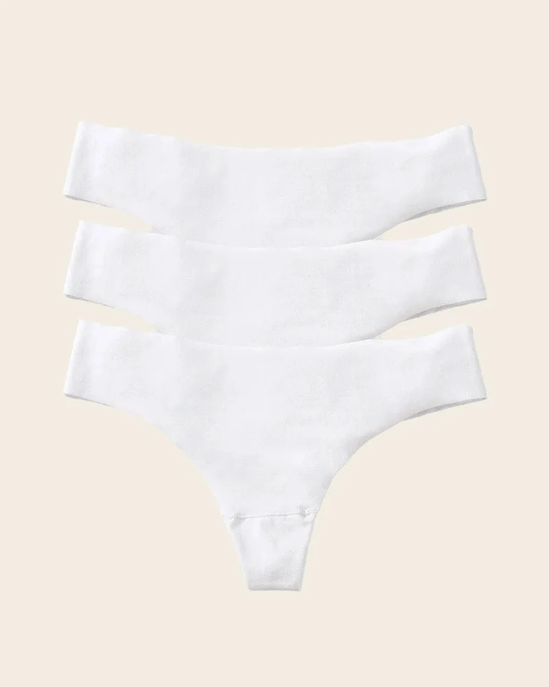 Pack de 3 culottes brésiliennes invisibles ultra plates sans élastiques et peu de coutures