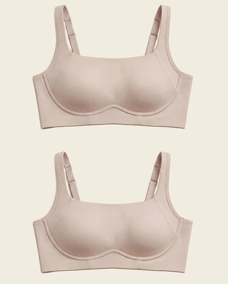 Pack de 2 brassières ultra confortables à haut maintien et couvrance