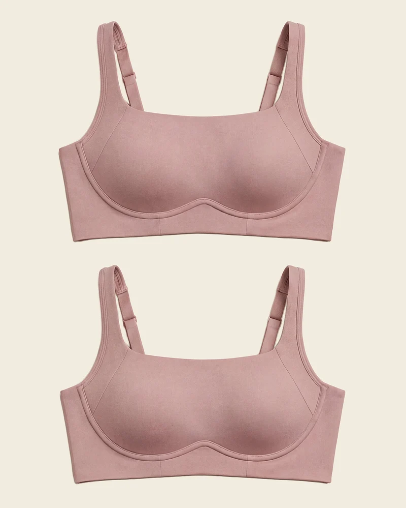 Pack de 2 brassières ultra confortables à haut maintien et couvrance