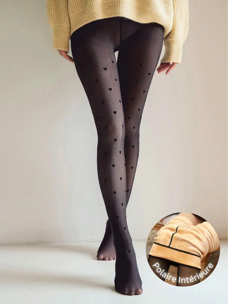 Collant Coeur Doublé Polaire