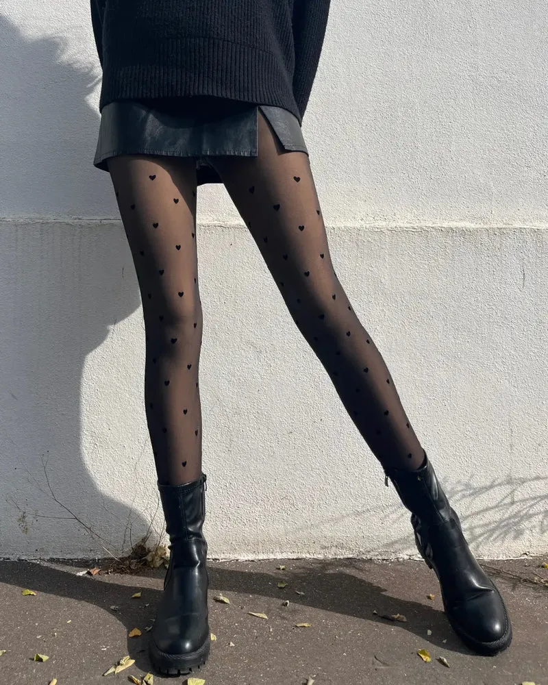 Collant Coeur Doublé Polaire