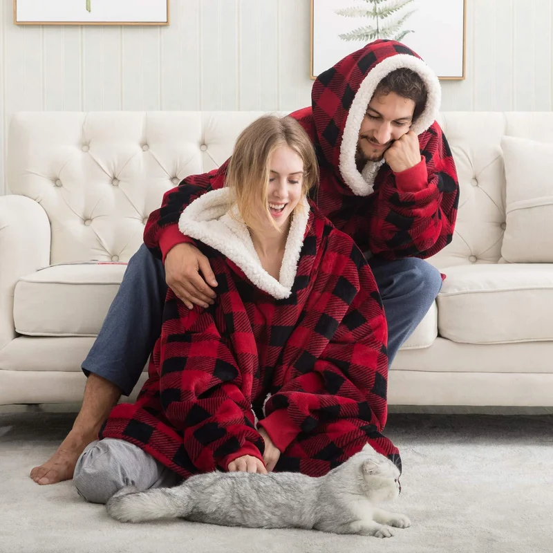 Pull Plaid Couverture