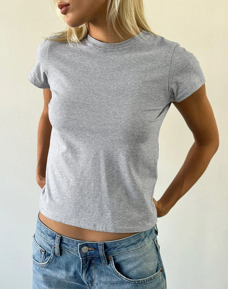Clio Baggy Tee en gris chiné