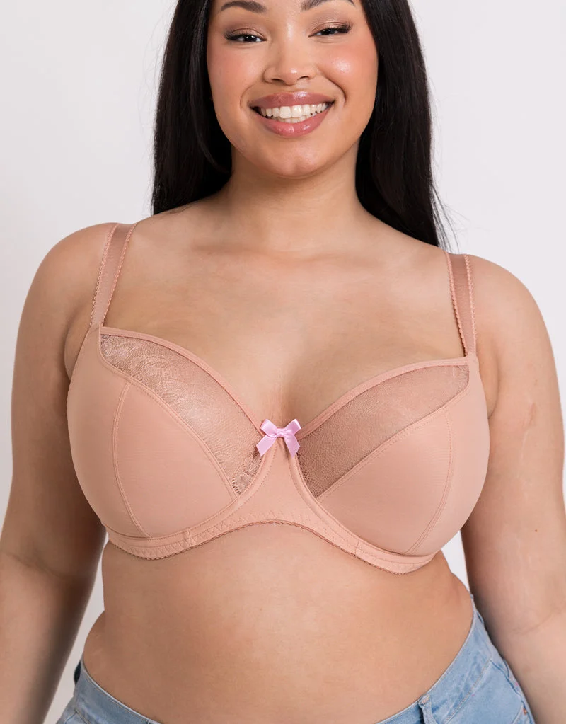 Curvy Kate Moody Bloom Balcony Bra Latte