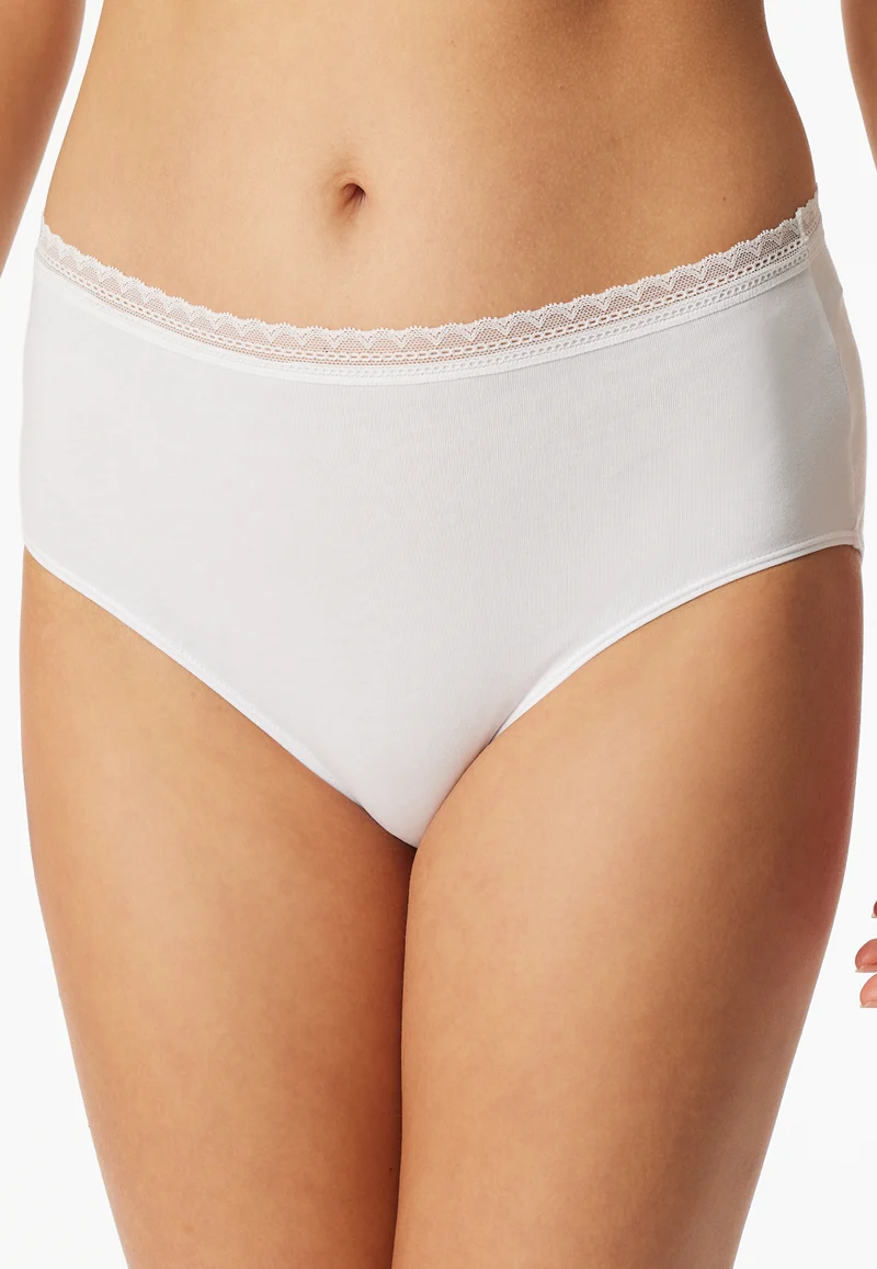High Waist Slip mit Spitze 3er-Pack Weiss - Modern Multipacks