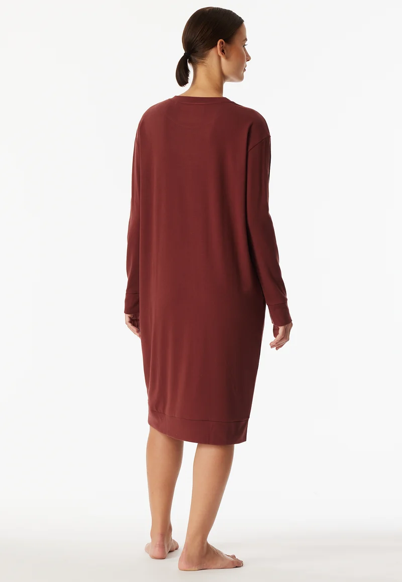 Nachthemd langarm Bordeaux - Selected Premium Warming