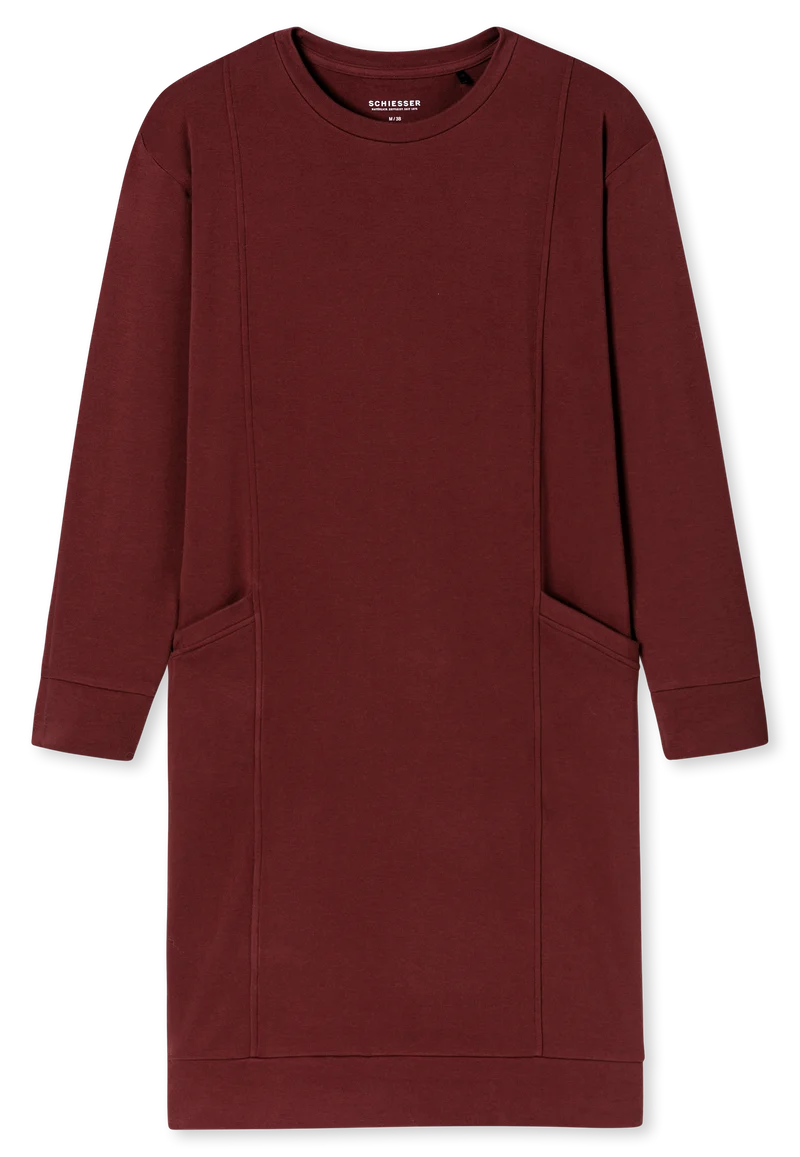 Nachthemd langarm Bordeaux - Selected Premium Warming