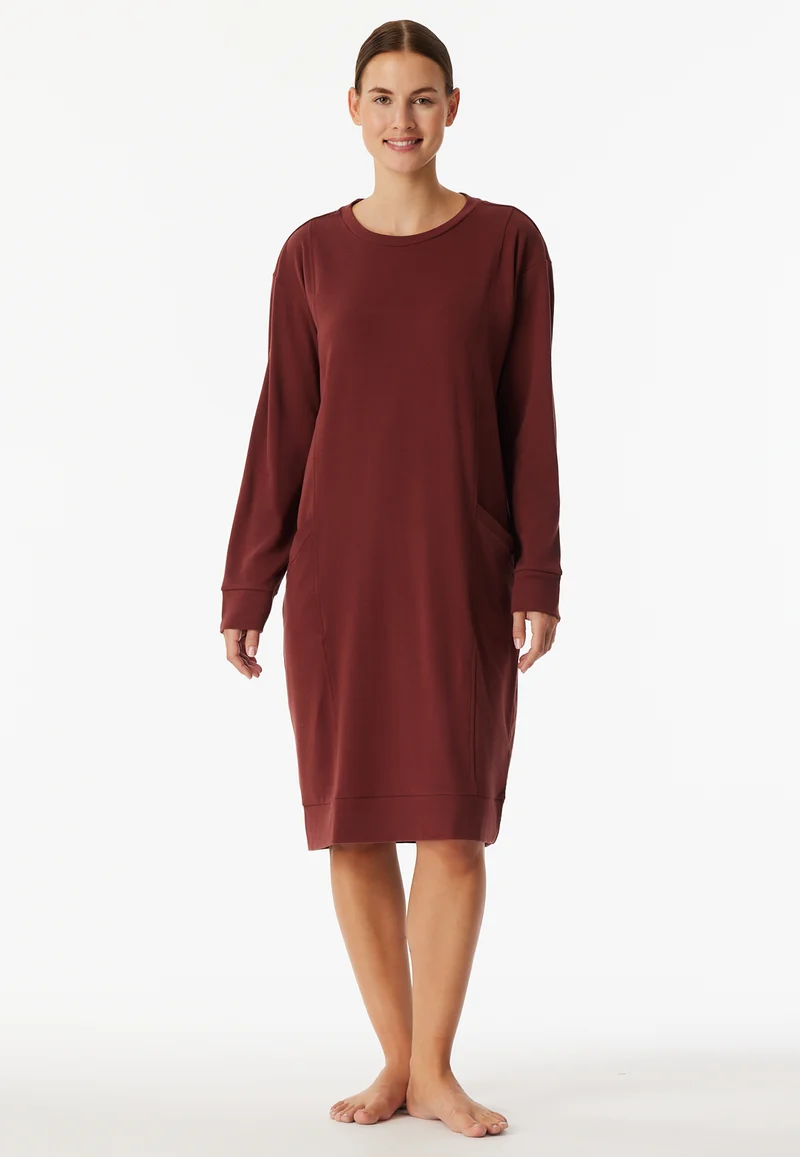 Nachthemd langarm Bordeaux - Selected Premium Warming