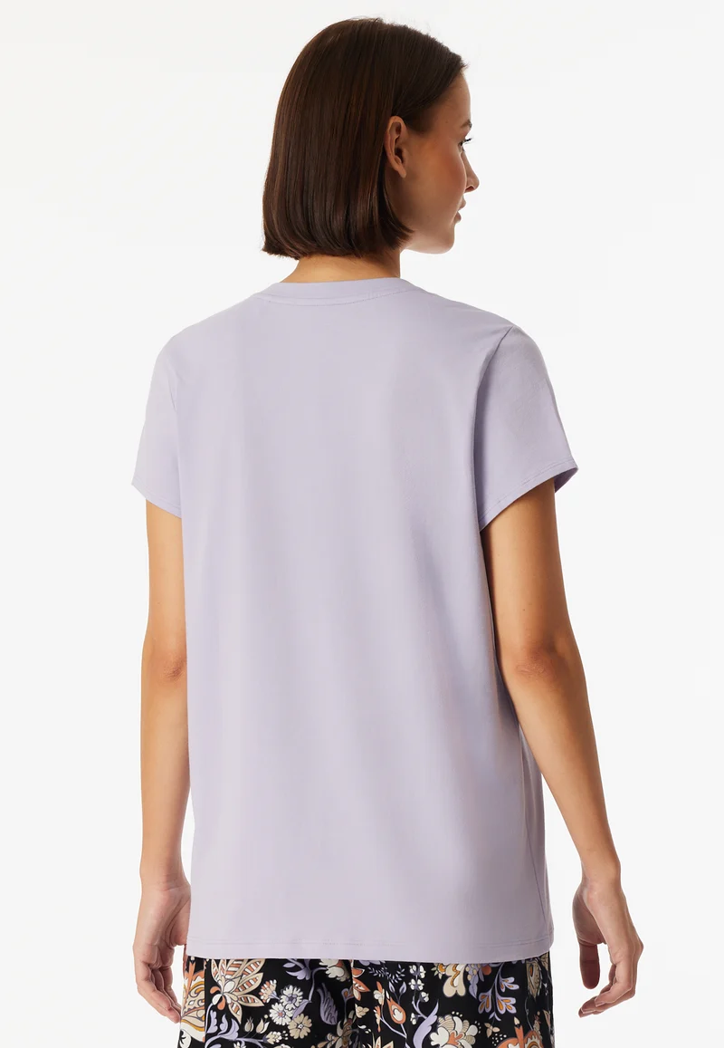T-Shirt V-Ausschnitt Flieder - Mix+Relax