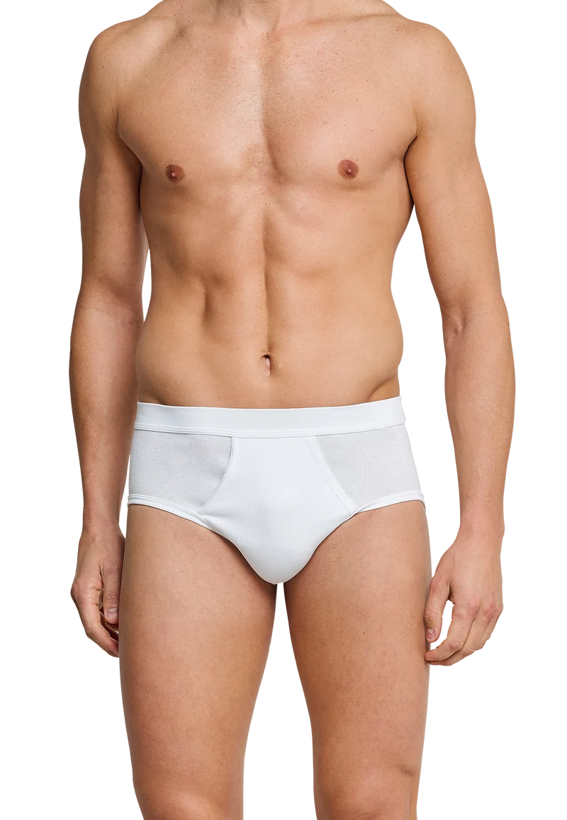 Slip Doppelripp mit Eingriff 2er-Pack Weiss - Essentials