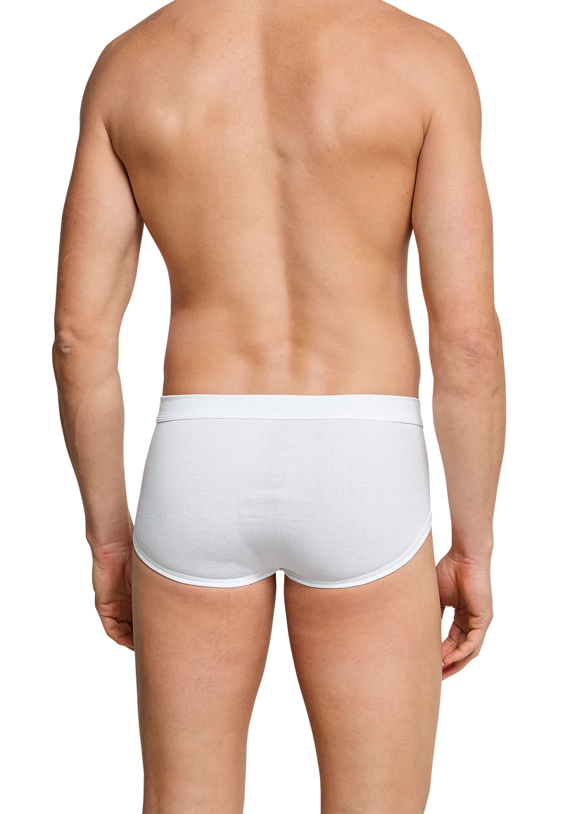 Slip Doppelripp mit Eingriff 2er-Pack Weiss - Essentials