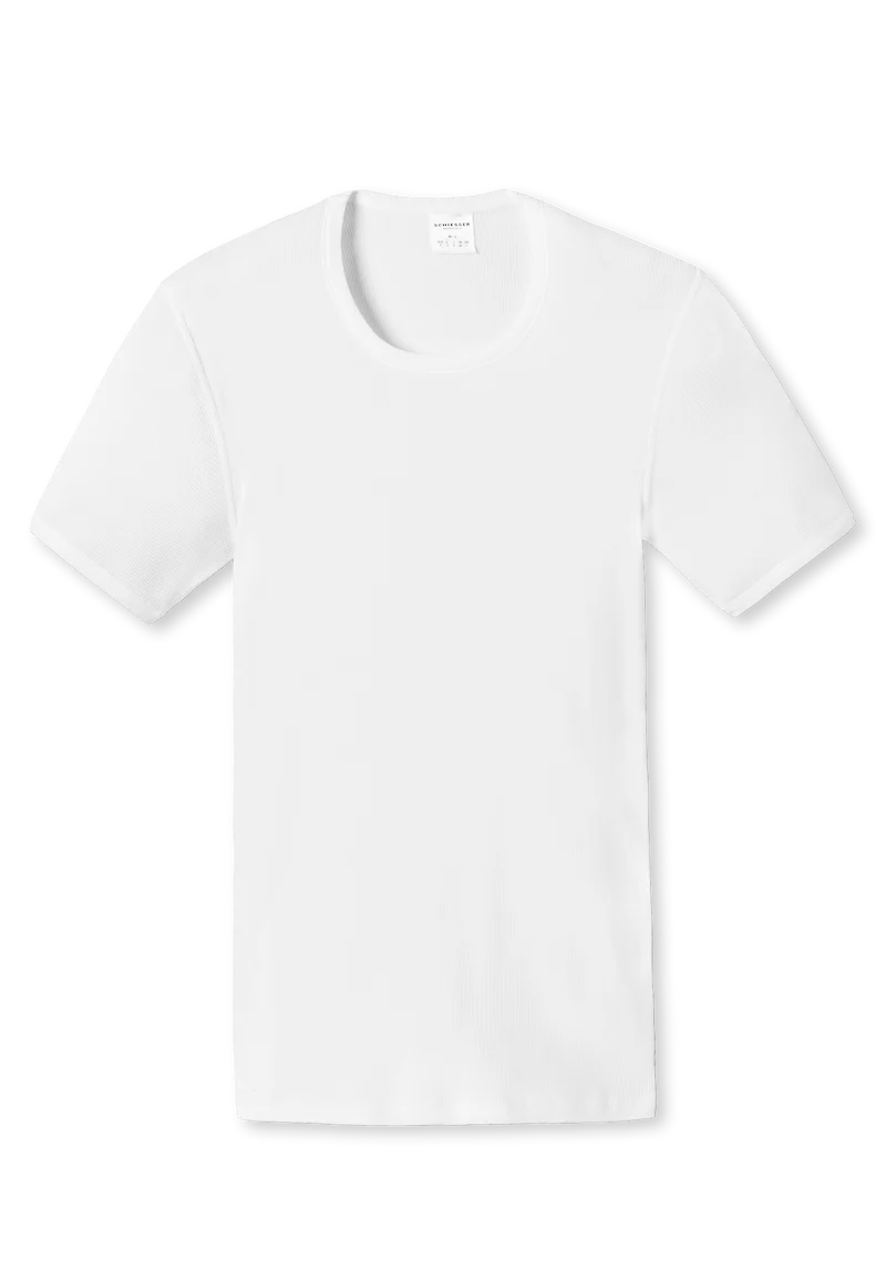 T-Shirt Doppelripp Weiss - Essentials