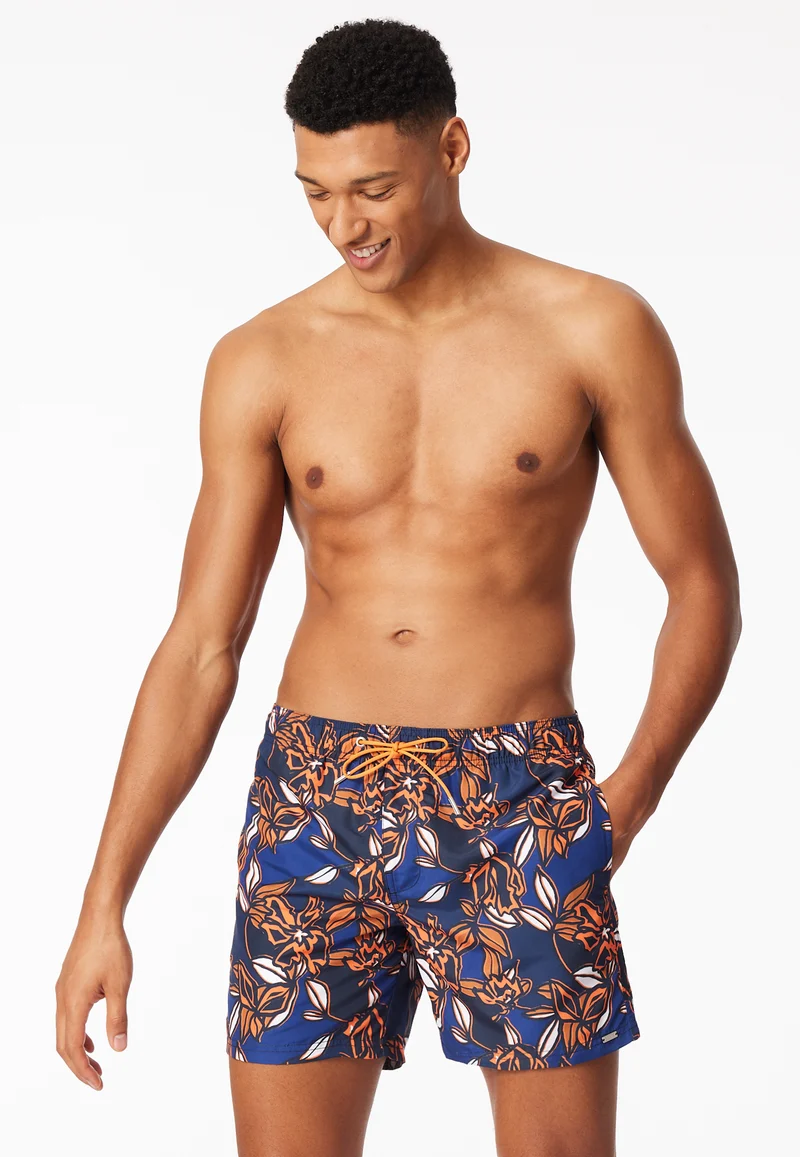 Badeshorts Bunt gemustert - Aqua