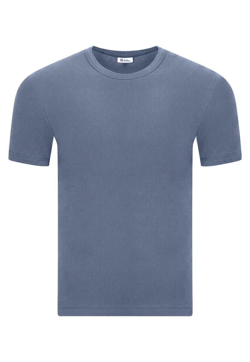 T-Shirt Doppelripp Blau - Revival Friedrich